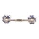 Blue Leaf Medium Ceramic Bridge Handle